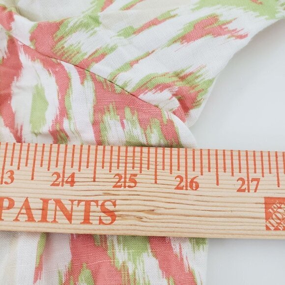 Ruby Rd Ikat Jacket Linen Rayon Beaded Lightweight Button Front Womens Size 24W - Picture 8 of 9